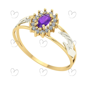 Anel Formatura Oval Grande Moda Ouro 18k
