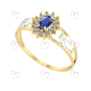 Anel Formatura Oval Grande Relações Internacionais Ouro 18k