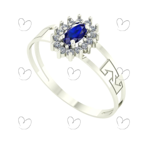 Anel Formatura Oval Grande Sistema de Informação Ouro 18k