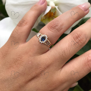 Anel Formatura Oval Grande Psicologia Ouro 18k