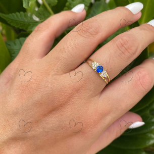 Anel Formatura Redondo Triângulo Lateral Odontologia Ouro 18k