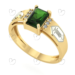 Anel Formatura Técnico Enfermagem Oval 3mm x 5mm Ouro 18k