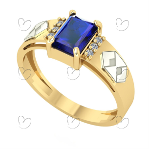 Anel Formatura Retangular Administração Ouro 18k