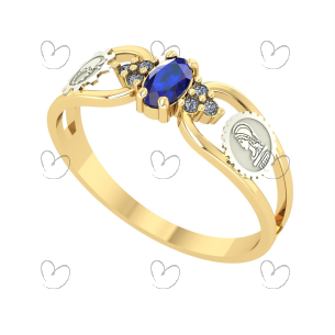 Anel Formatura Oval Engenharia de Alimentos Ouro 18k