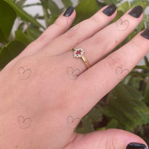 Anel Formatura Chuveiro Navete Ouro 18k