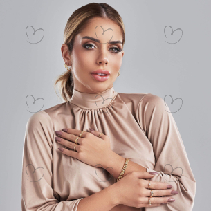 Pulseira Groumet Achatada 22cm Ouro 18k