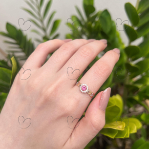 Anel Formatura Redondo com Coração Ciências Contábeis Ouro 18k