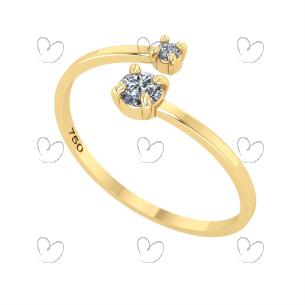 Anel Aro Aberto em Ouro 18k