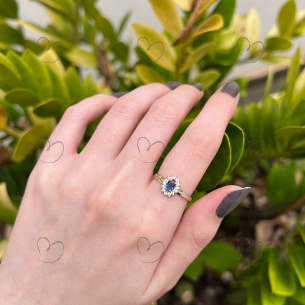 Anel de Formatura Oval Aro Inteiro Pedagogia Ouro 18k