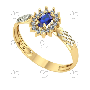 Anel de Formatura Oval Aro Inteiro Engenharia Elétrica Ouro 18k