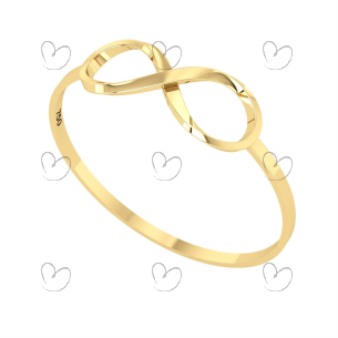 Anel Infinito Ouro 18k