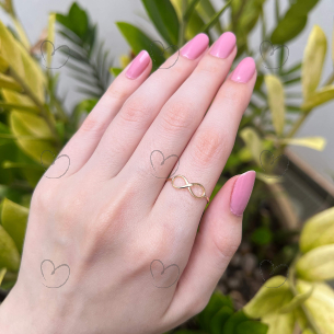 Anel Infinito Ouro 18k