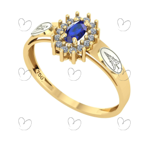 Anel Formatura Arquitetura Oval Aro Detalhe Vazado Ouro 18K