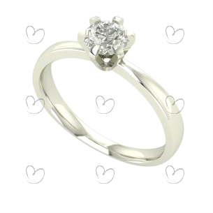 Anel Solitário 5mm Diamante Moissanita Ouro 18K