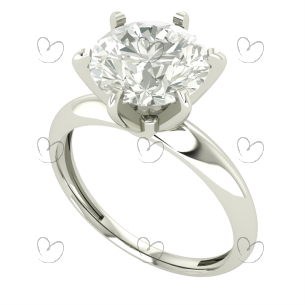Anel Solitário 10mm Moissanite Ouro 18K