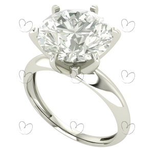 Anel Solitário 12mm Moissanite Ouro 18K
