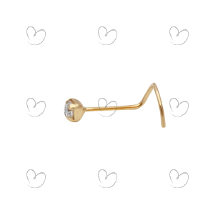 Piercing de Nariz Nostril Ponto de Luz Ouro 18k