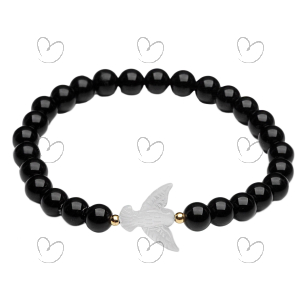 Pulseira Ágata/Ouro 18k com Madrepérola Ouro 18k
