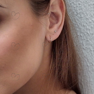 Brinco Argola Oco 0.9mm Ouro 18k