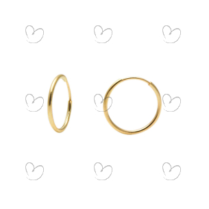 Brinco Argola Redonda 1,3cm Ouro 18k