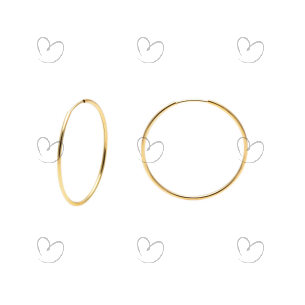 Brinco Argola Redondo 3,5cm Ouro 18k
