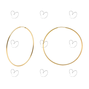 Brinco Argola Redonda 3,5cm Ouro 18k