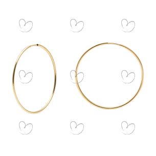 Brinco Argola Redondo 3,5cm Fino Ouro 18k
