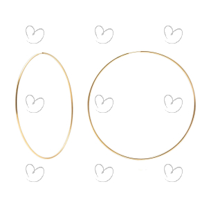 Brinco Argola Redondo 7,8cm Ouro 18k