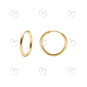 Brinco Argola Redondo 1,3cm Ouro 18k