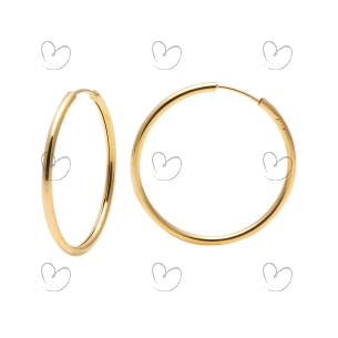 Brinco Argola Redonda 1.9cm x 1.9cm Ouro 18k