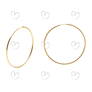 Brinco Argola Redondo 4,5cm Ouro 18k