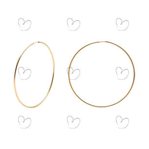 Brinco Argola Redonda 6,6cm Ouro 18k
