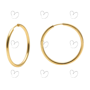 Brinco Argola Redonda 2.9cm Ouro 18k