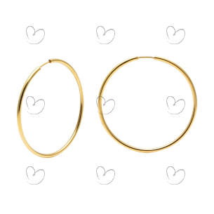 Brinco Argola Redonda 4,1cm x 4,1cm Ouro 18k