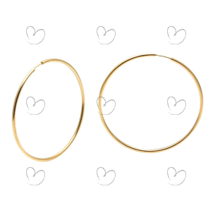 Brinco Argola Redonda 5cm Ouro 18k