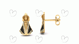 Brinco Nossa Senhora Aparecida Ouro 18k