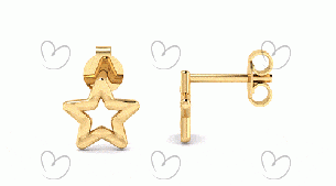 Brinco Estrela Ouro 18k