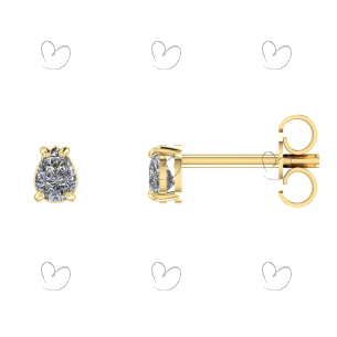 Brinco Gota 2x4 Galeria Ouro 18k