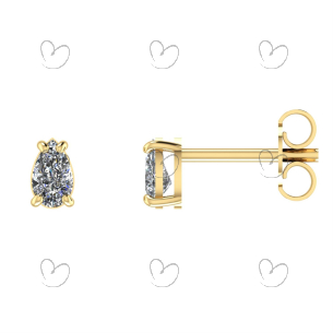 Brinco Gota 3x5 Galeria Ouro 18k