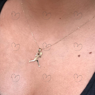 Pingente Tenista Ouro 18k