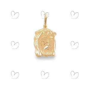 Pingente Face de Cristo 13mm x 9mm Ouro 18k