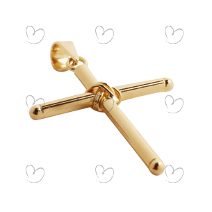 Pingente Cruz 21mm x 28mm Ouro 18k