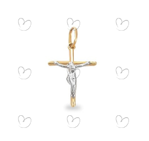 Pingente Crucifixo 14mm x 20mm Ouro 18k