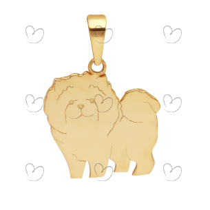 Pingente Pet Chow Chow Ouro 18k