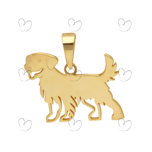 Pingente Pet Golden Retriever Ouro 18k