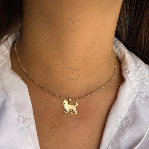 Pingente Pet Golden Retriever Ouro 18k