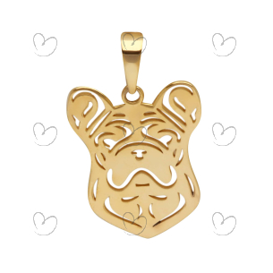 Pingente Pet Bulldog Francês Ouro 18k