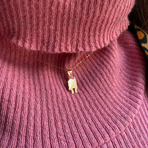Pingente Bulldog Francês Ouro 18k