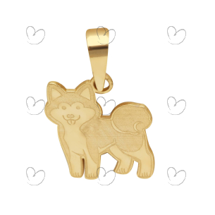 Pingente Pet Akita Ouro 18k