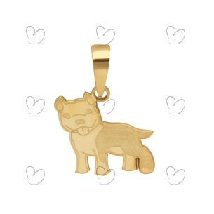 Pingente Pet Pitbull Ouro 18k